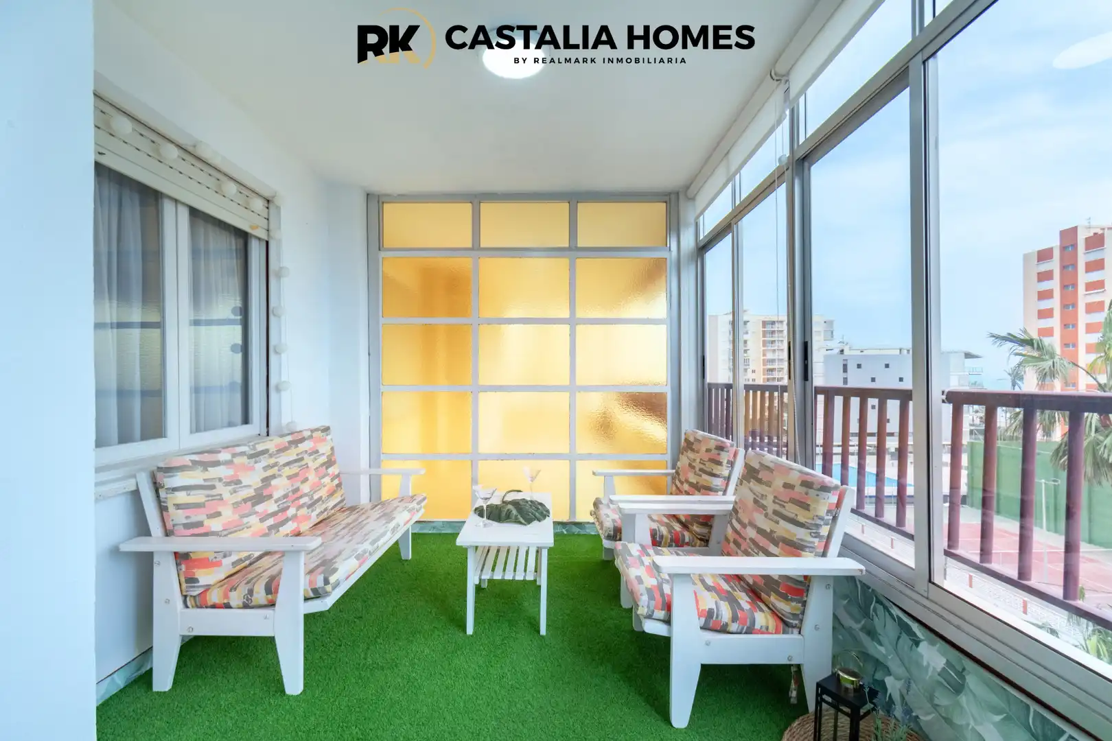 Vista exterior de Apartamento en venta en Benicasim / Benicàssim con Terraza y Piscina comunitaria