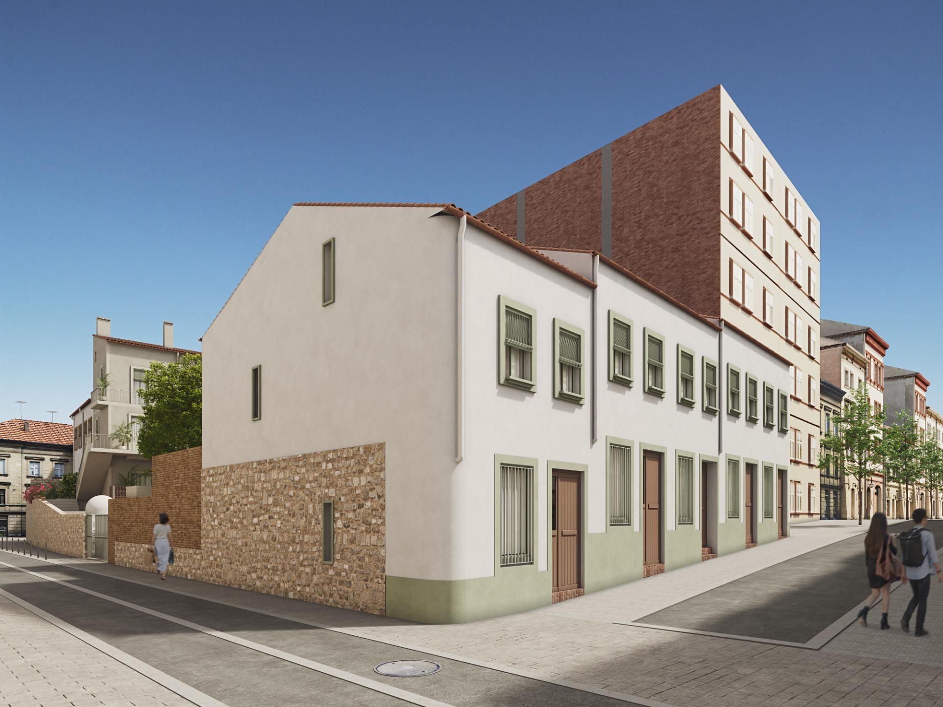 Exterior view of Single-family semi-detached for sale in Badalona  with Heating, Parquet flooring and Terrace