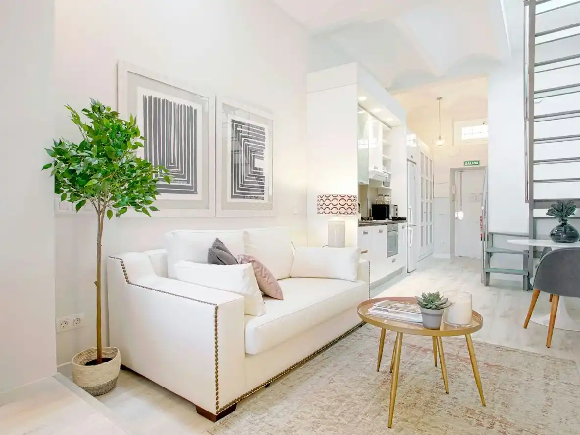 Living room of Study for rent in Madrid  with Air Conditioner, Heating and Parquet flooring