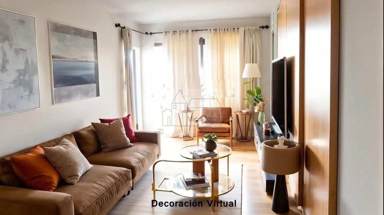 Sala d'estar de Pis en venda en Vigo  amb Aire condicionat, Calefacció i Parquet