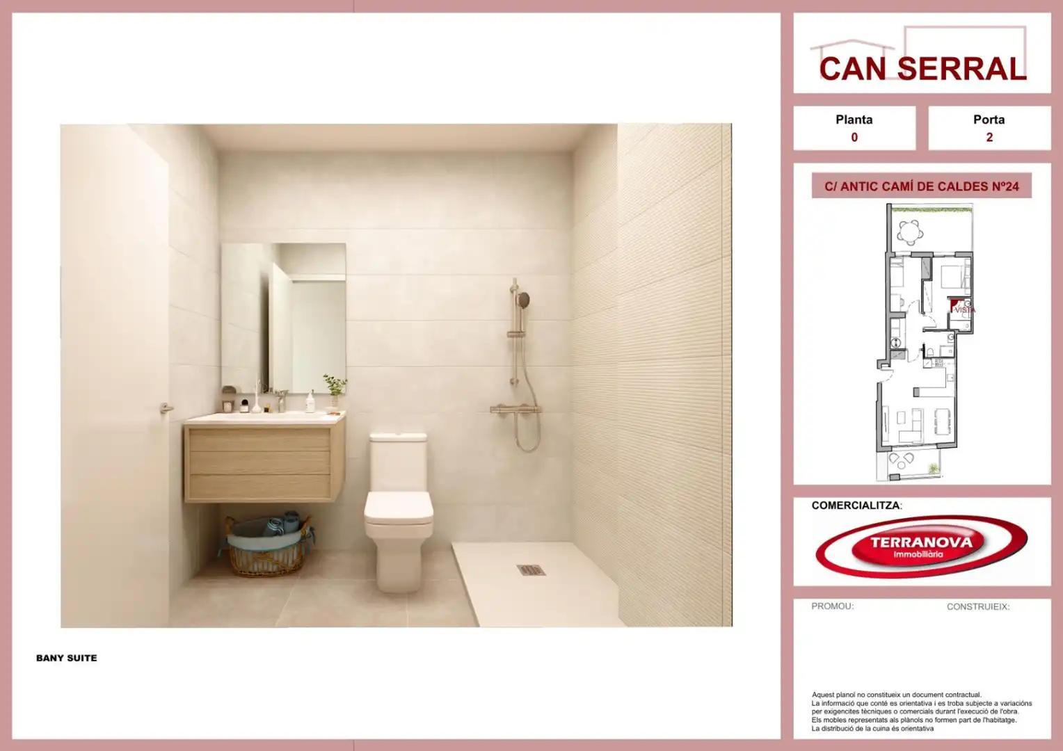 Badezimmer von Wohnung zum Verkauf in L'Ametlla del Vallès mit Klimaanlage, Heizung und Terrasse
