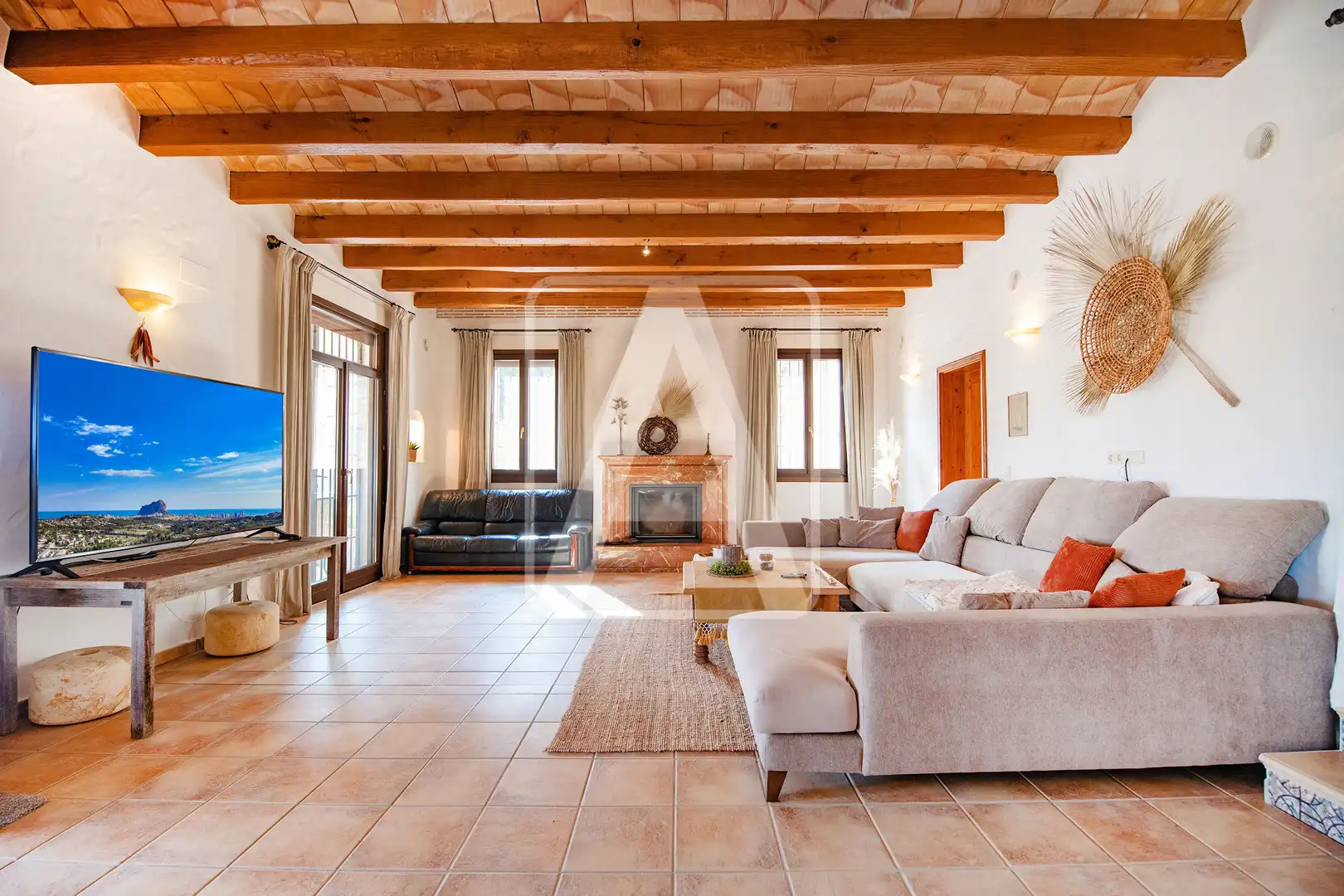 Sala de estar de Finca rústica en venta en Benissa con Calefacción, Jardín privado y Terraza