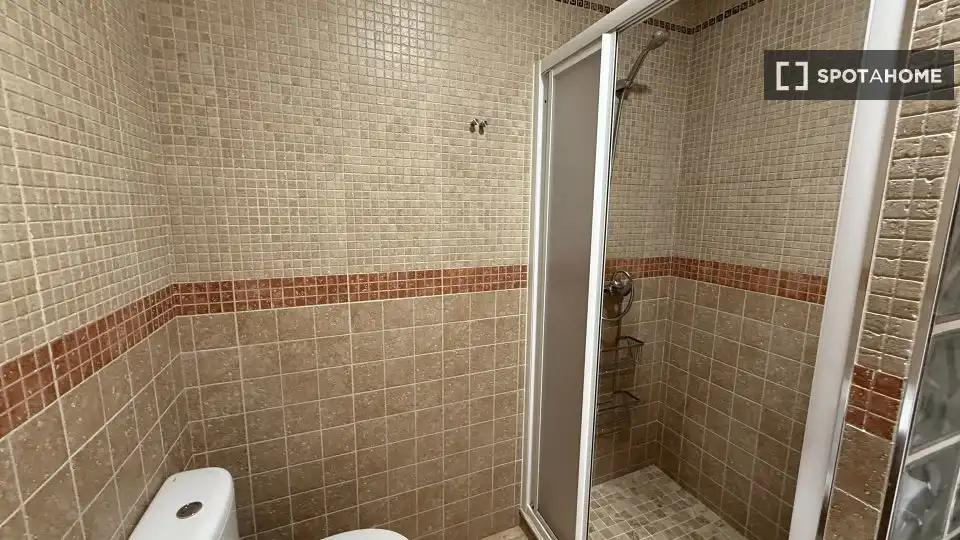 Bany de Apartament per a compartir en Málaga amb Aire condicionat, Terrassa i Moblat