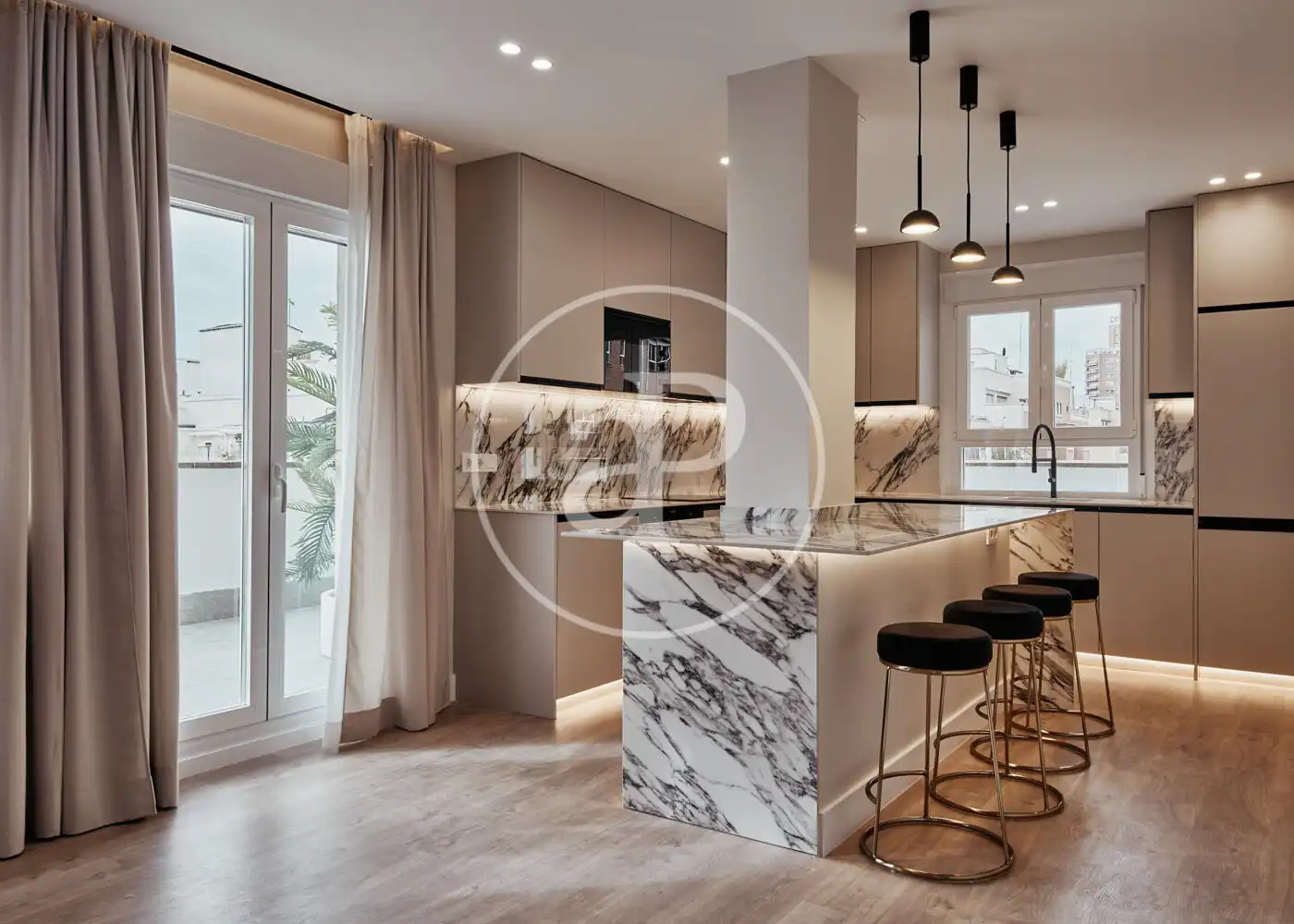 Kitchen of Flat for sale in Madrid  with Air Conditioner, Heating and Terrace