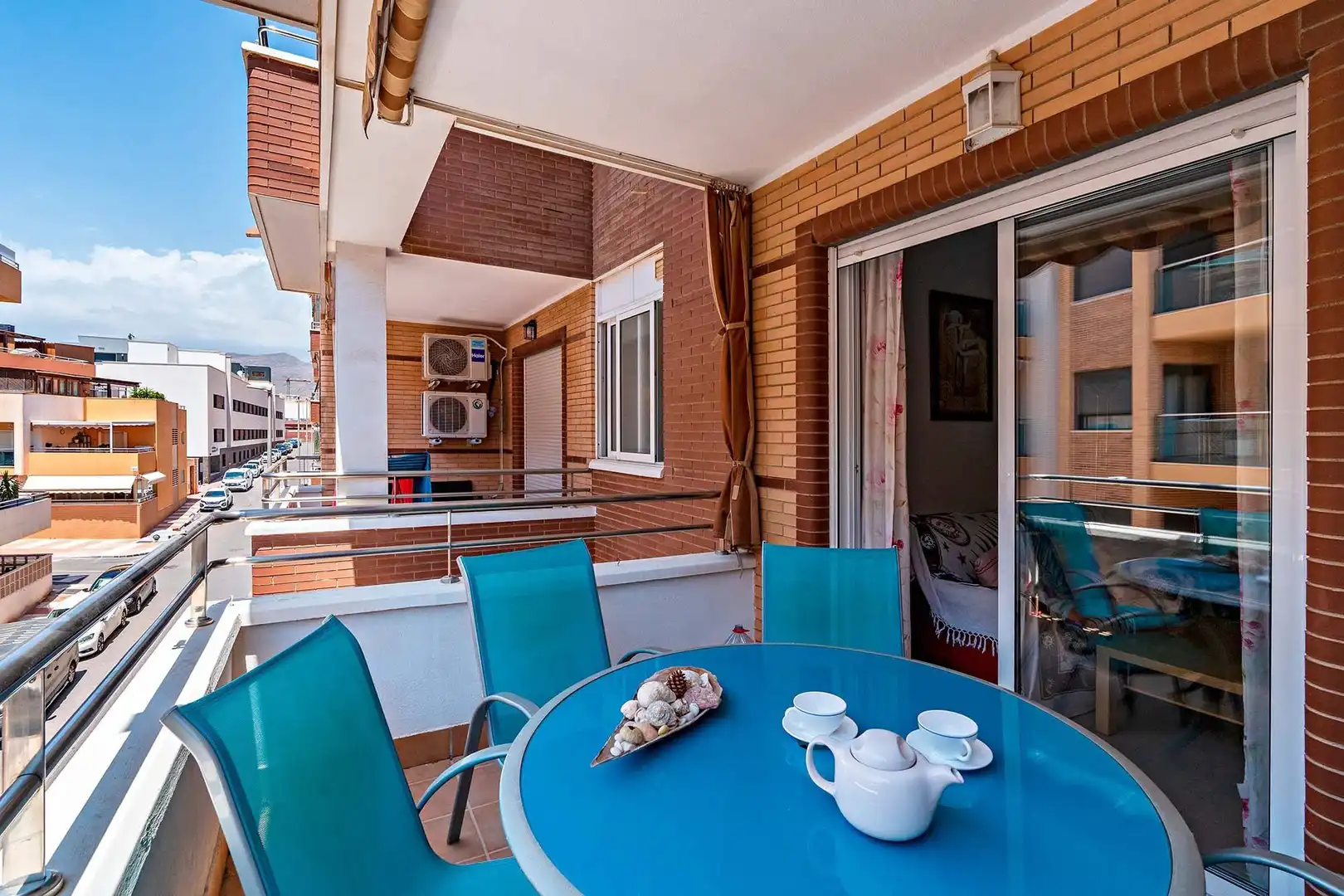 Terrace of Flat for rent in Roquetas de Mar  with Air Conditioner, Heating and Private garden