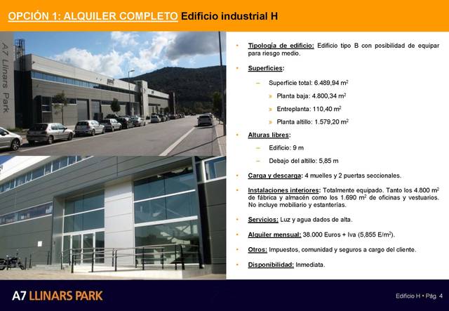 Nave industrial en Alquiler en Avinguda del Mogent en Llinars del Vallès