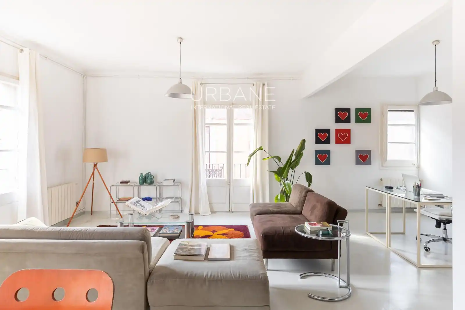 Sala de estar de Ático en venta en Barcelona con Calefacción, Terraza y Amueblado