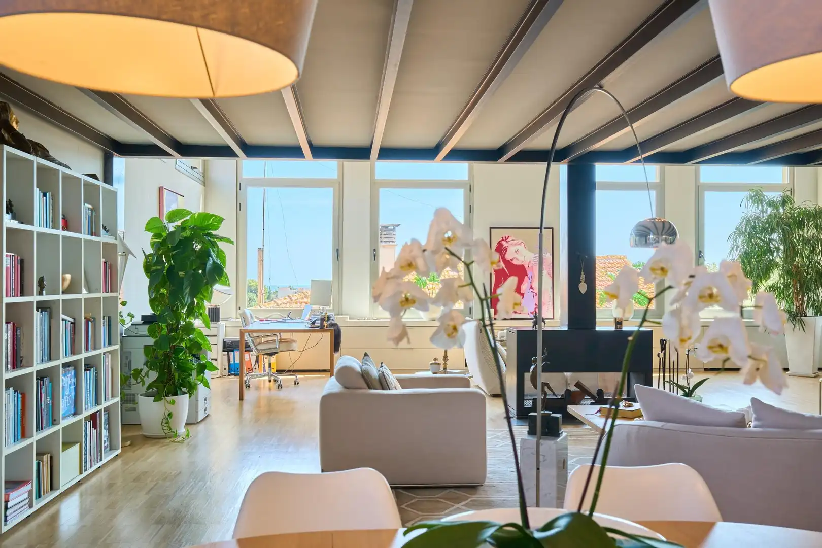 Living room of Houses for sale in  Palma de Mallorca  with Air Conditioner, Heating and Parquet flooring