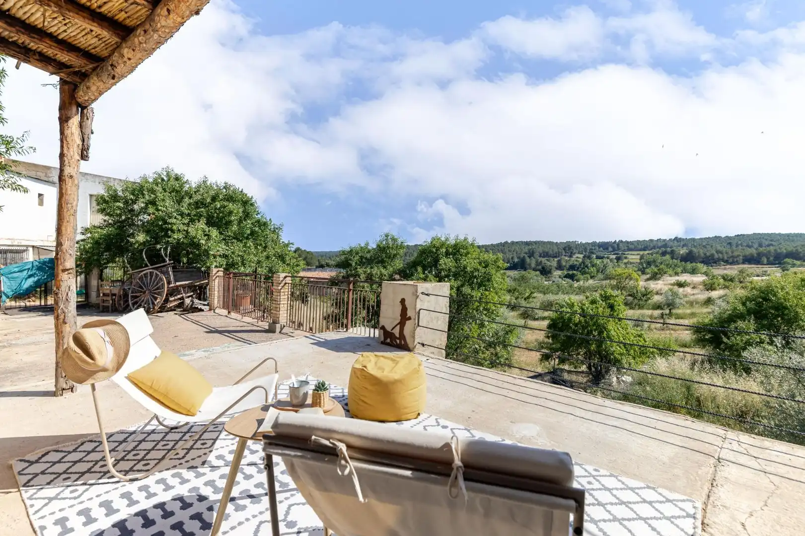 Terraza de Finca rústica en venta en Venta del Moro con Jardín privado, Terraza y Amueblado