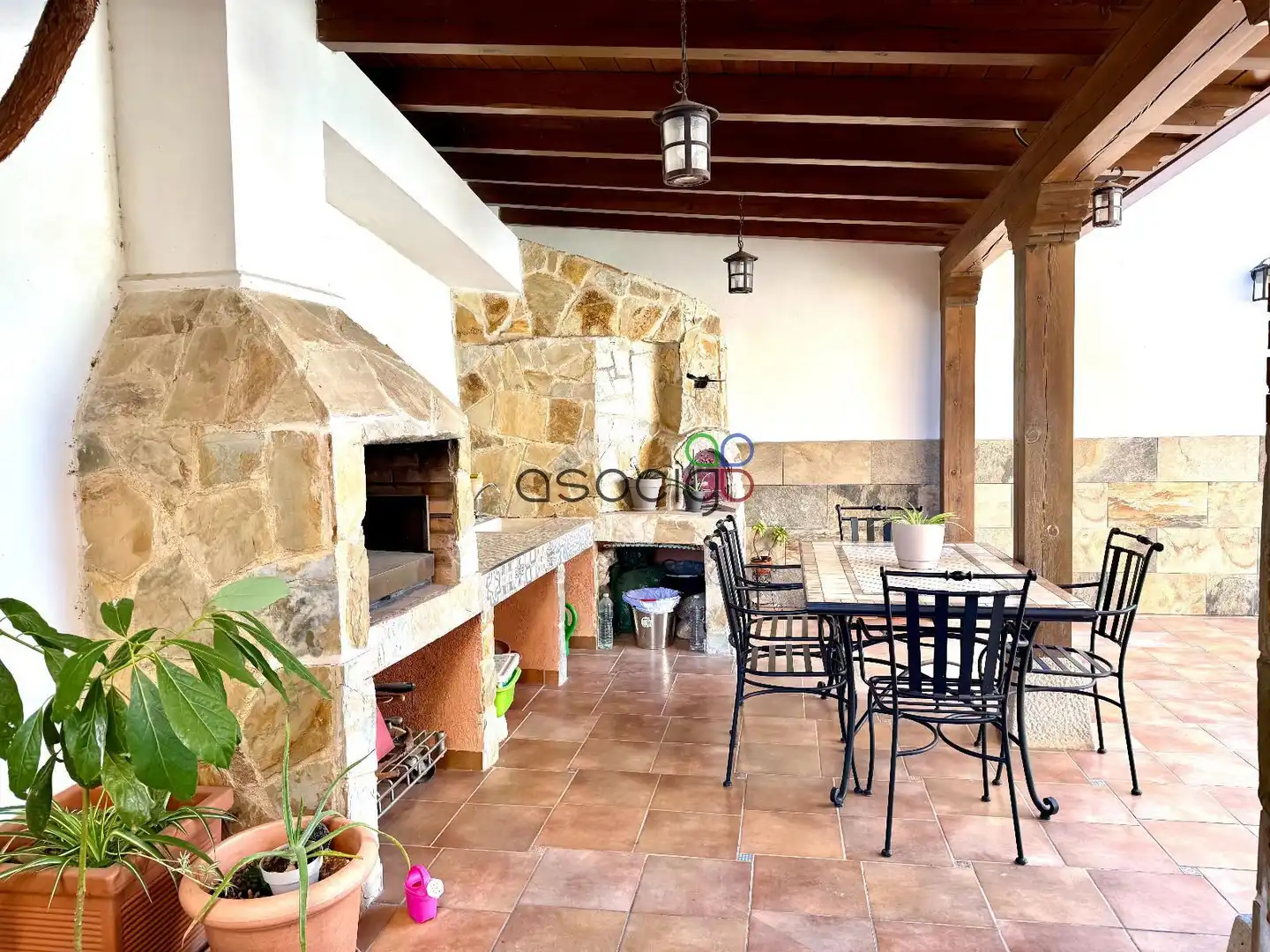 Terraza de Casa adosada en venta en Cabanillas del Campo con Aire acondicionado, Calefacción y Jardín privado