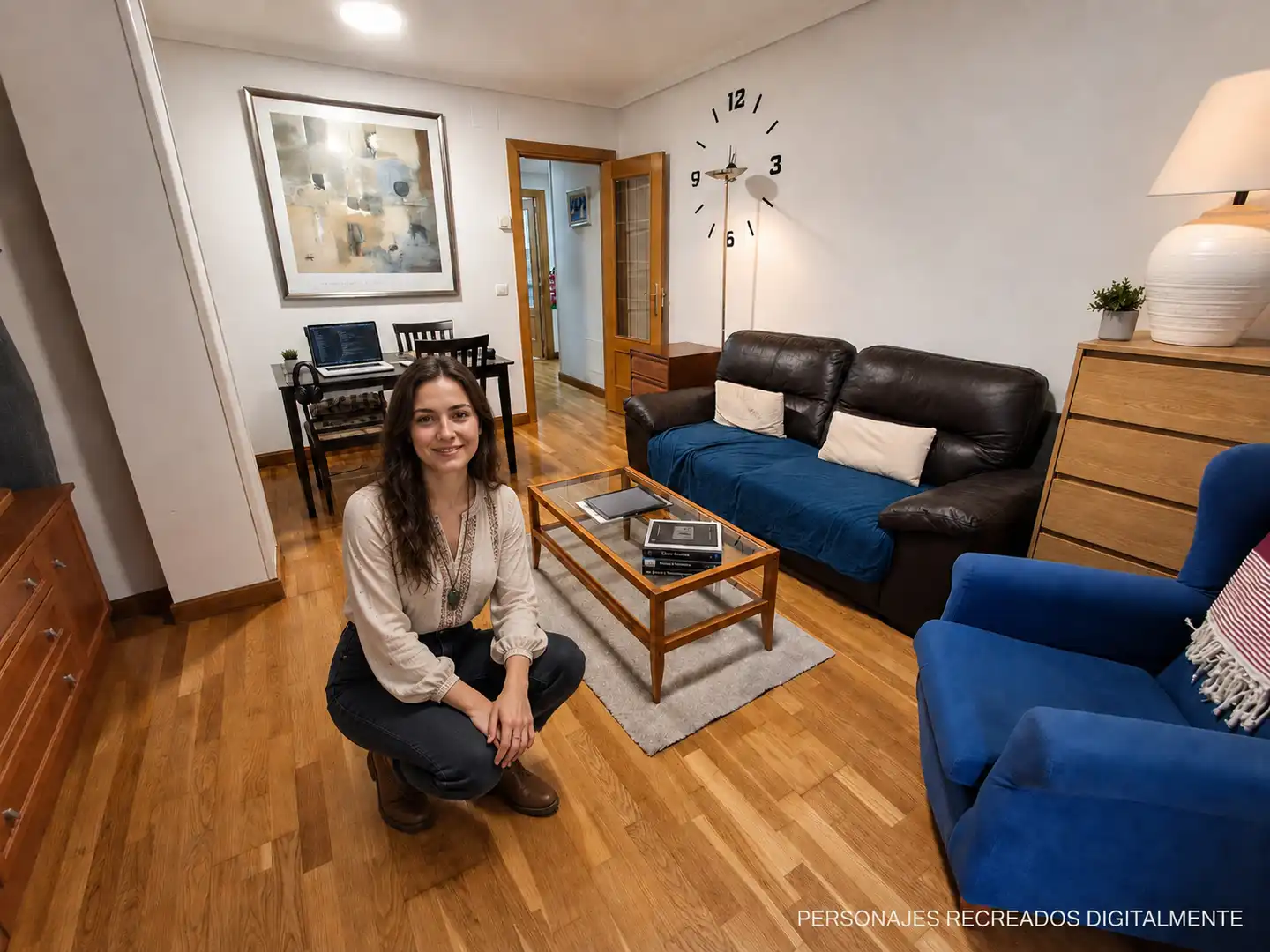 Sala de estar de Piso de alquiler en Santander con Calefacción, Amueblado y Horno