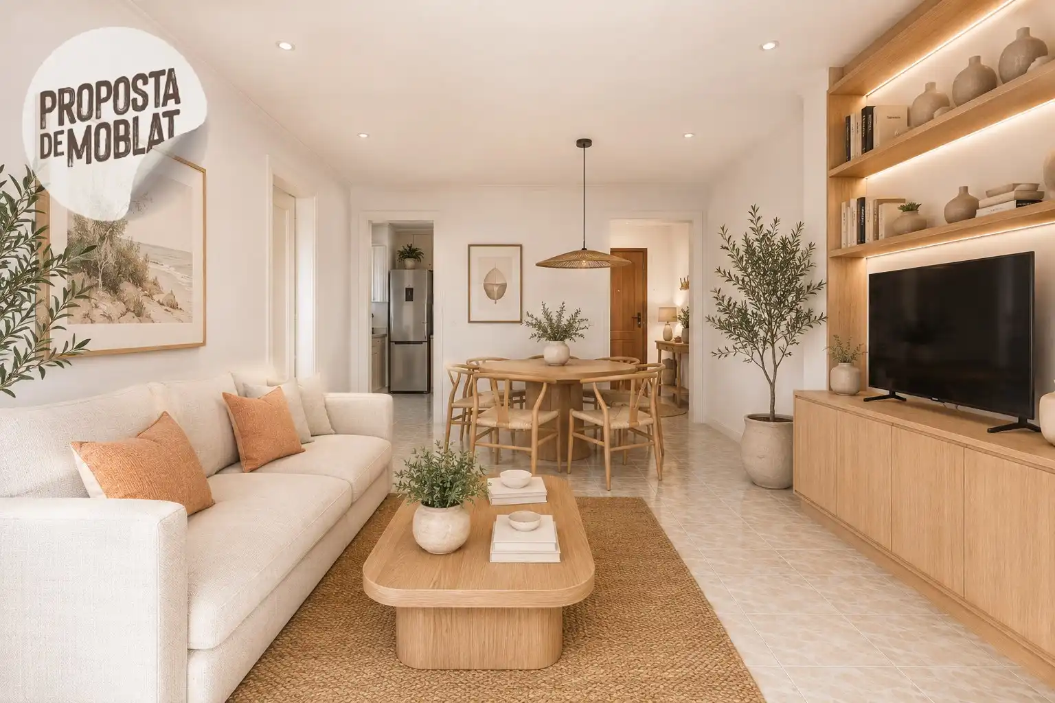 Living room of Flat for sale in Rubí  with Air Conditioner, Heating and Terrace