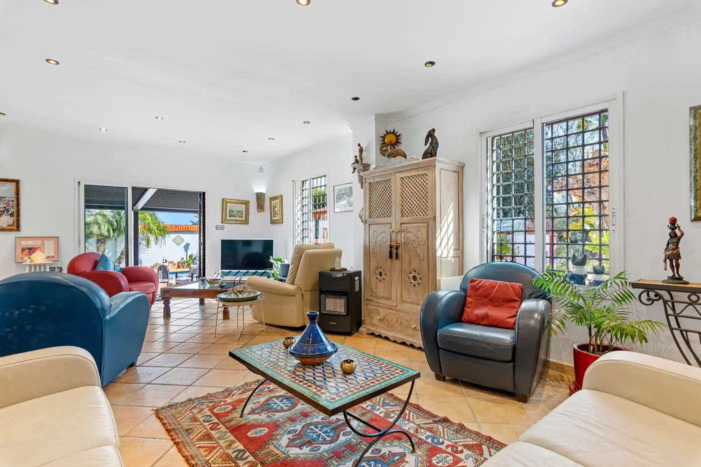 Sala de estar de Casa o chalet en venta en Daya Nueva con Aire acondicionado, Jardín privado y Piscina