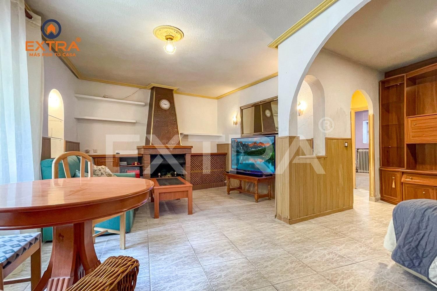 Sala d'estar de Casa o xalet en venda en Collado Mediano amb Calefacció i Jardí privat