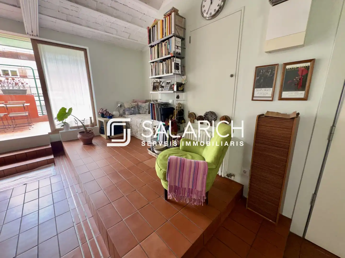Sala de estar de Ático en venta en Barcelona con Aire acondicionado, Calefacción y Terraza