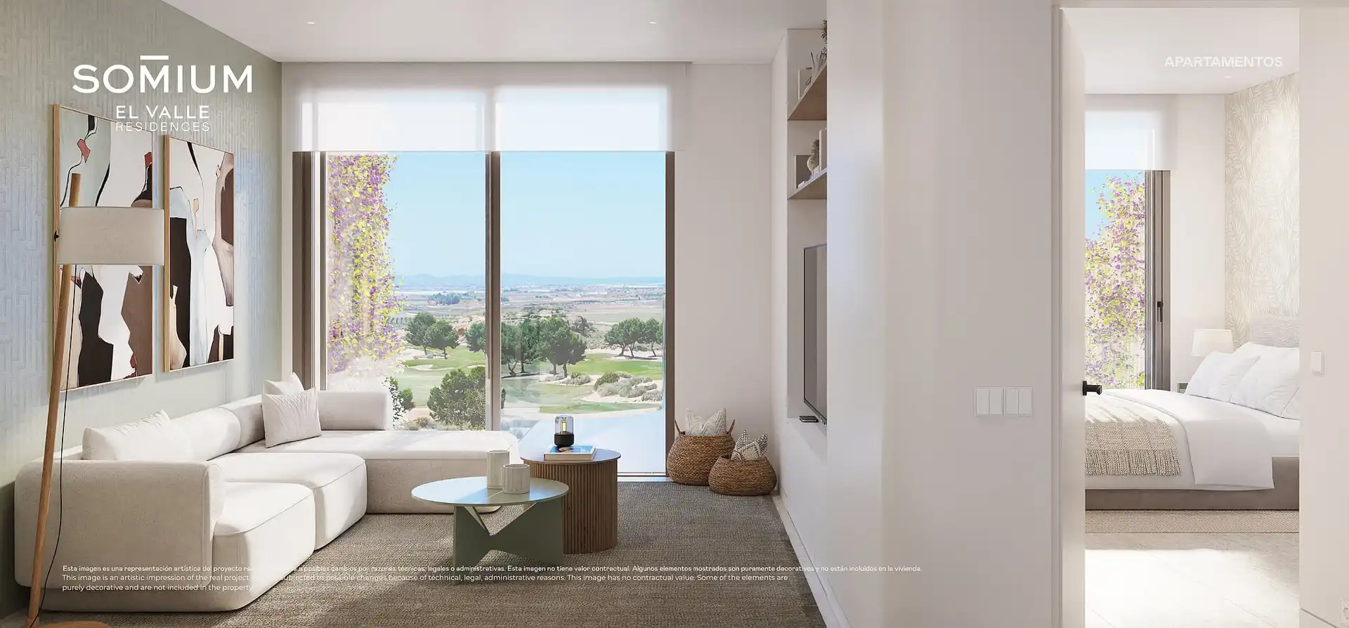 Sala d'estar de Apartament en venda en Murcia amb Aire condicionat, Jardí privat i Terrassa