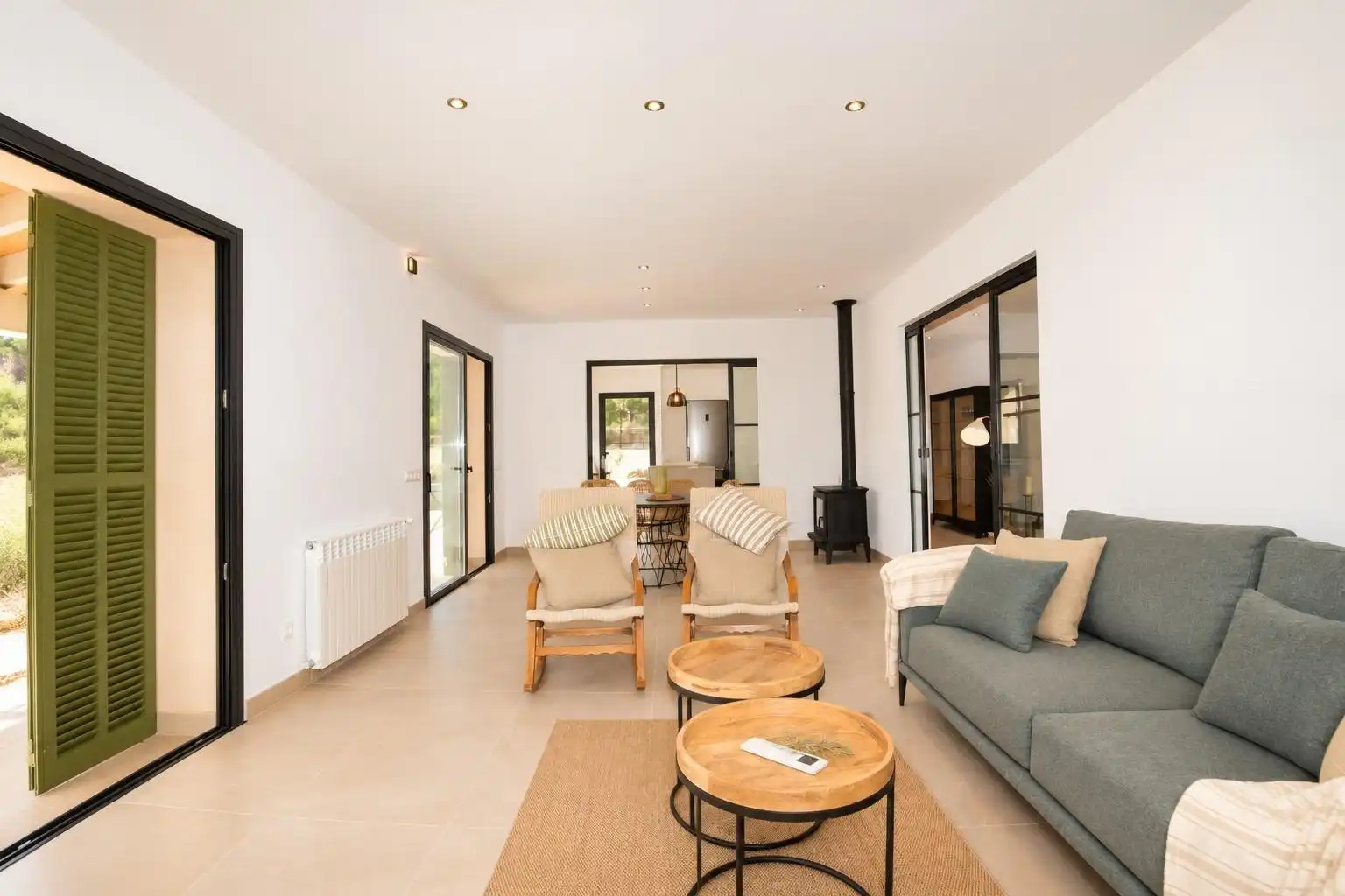 Wohnzimmer von Country house zur Miete in Búger mit Klimaanlage, Heizung und Privatgarten