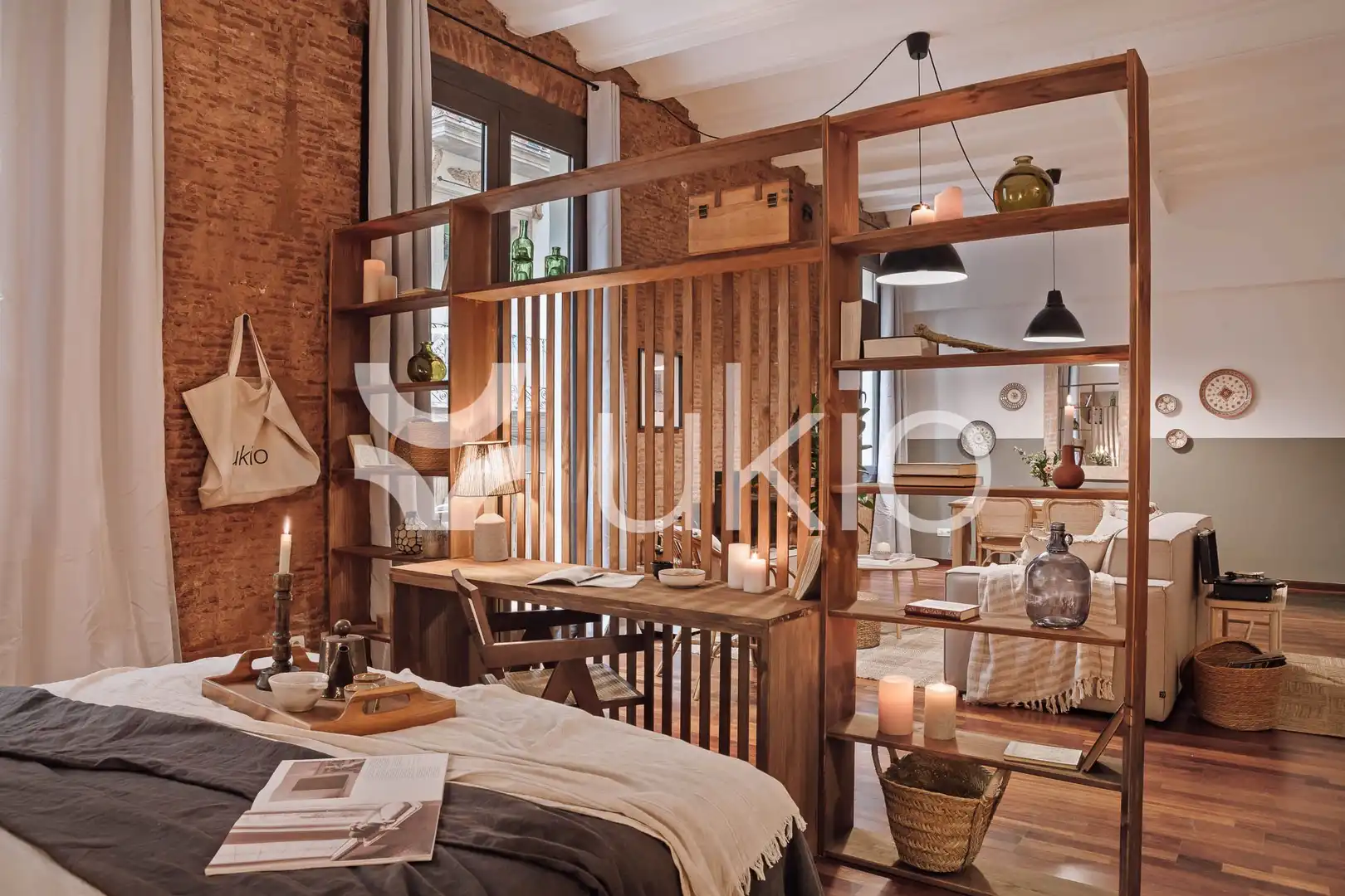 Habitación de Apartamento de alquiler en Barcelona con Aire acondicionado, Calefacción y Amueblado
