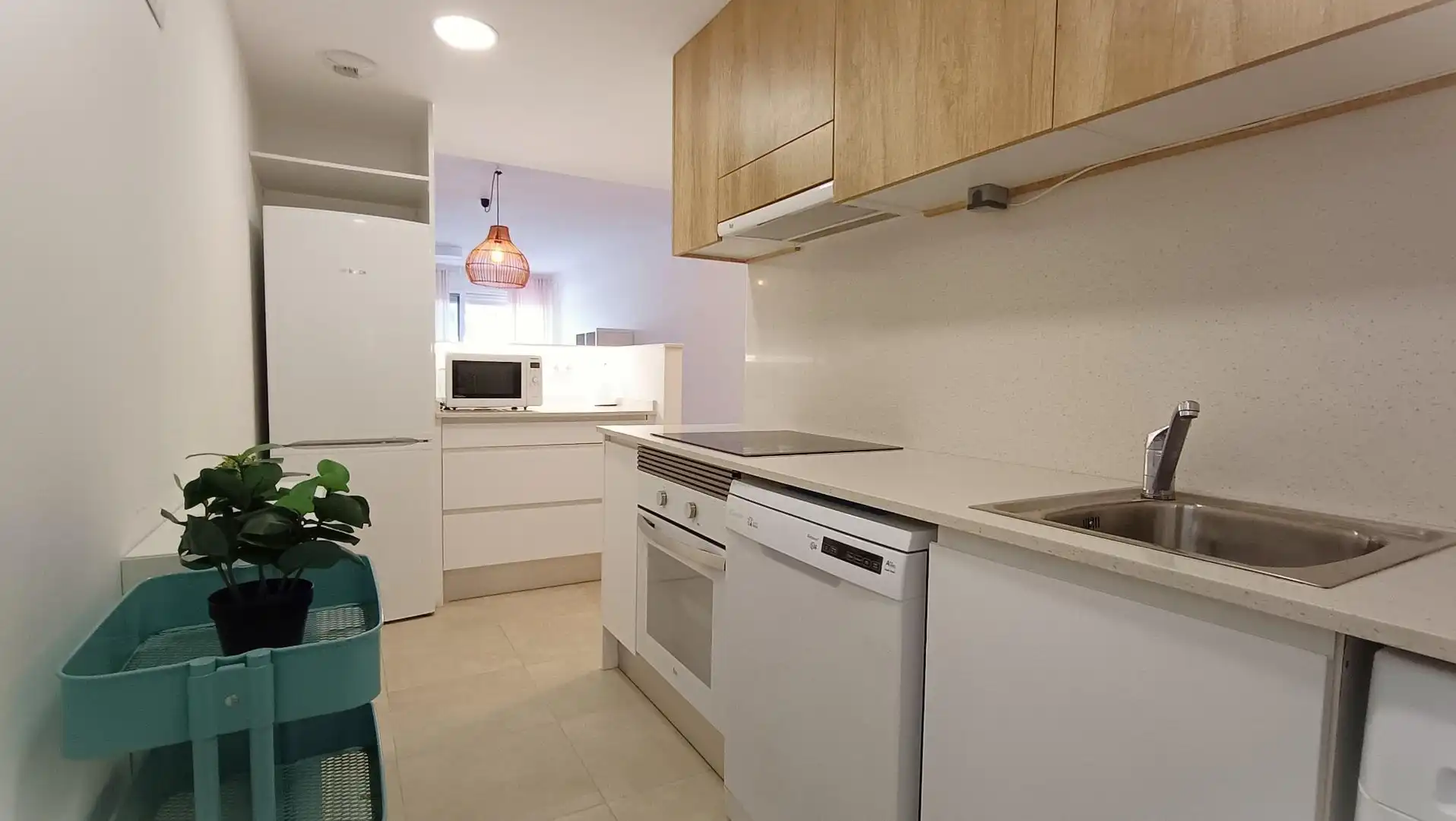 Cuina de Apartament de lloguer en El Puig de Santa Maria amb Aire condicionat, Calefacció i Jardí privat