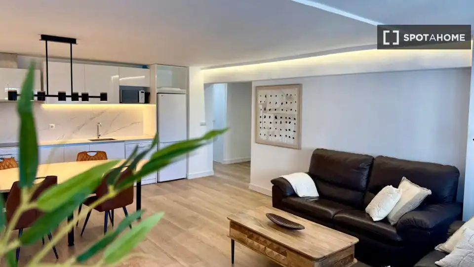 Sala de estar de Piso de alquiler en Madrid con Aire acondicionado, Calefacción y Amueblado