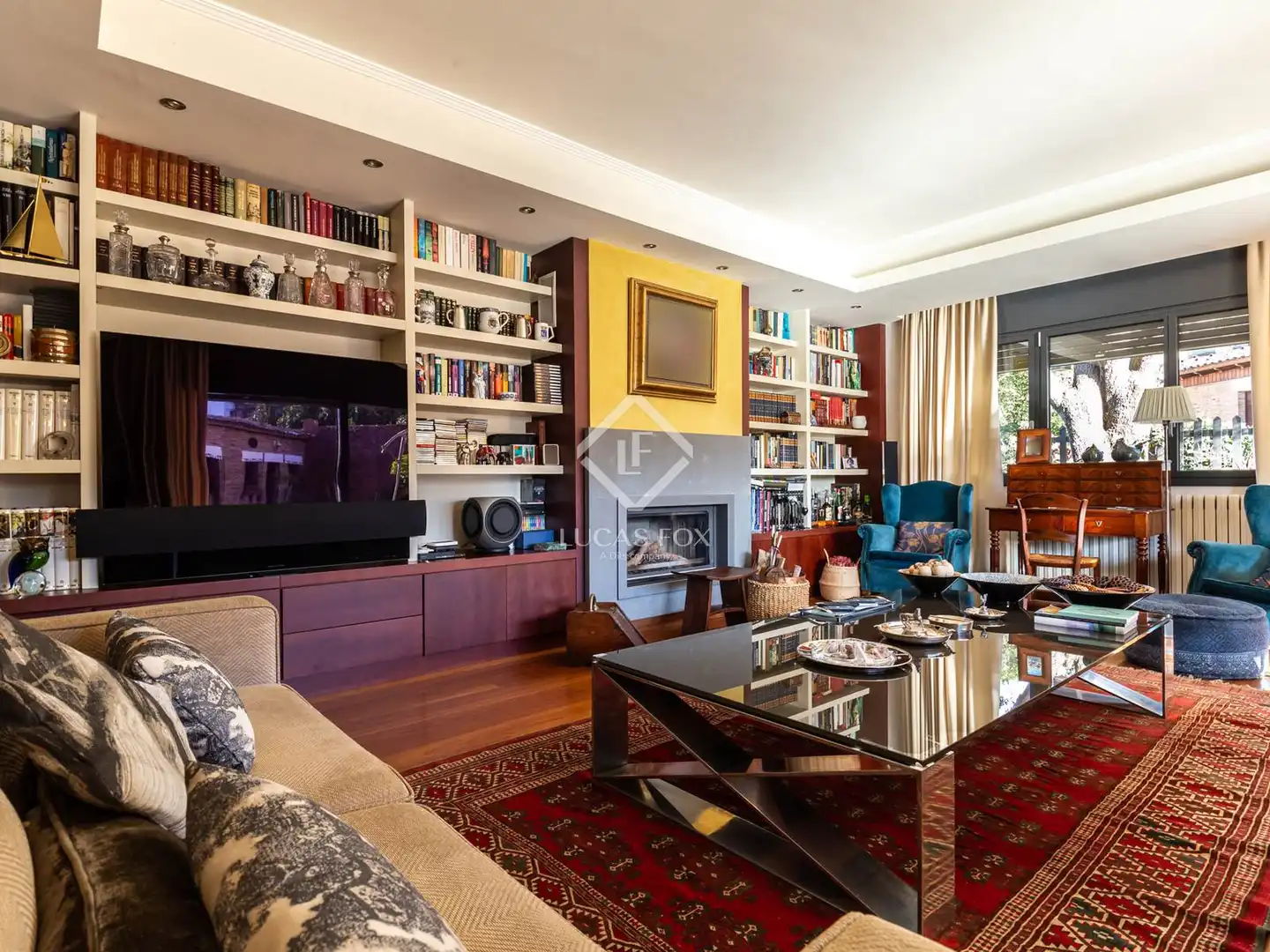 Sala de estar de Casa o chalet en venta en Sant Cugat del Vallès con Aire acondicionado, Calefacción y Jardín privado