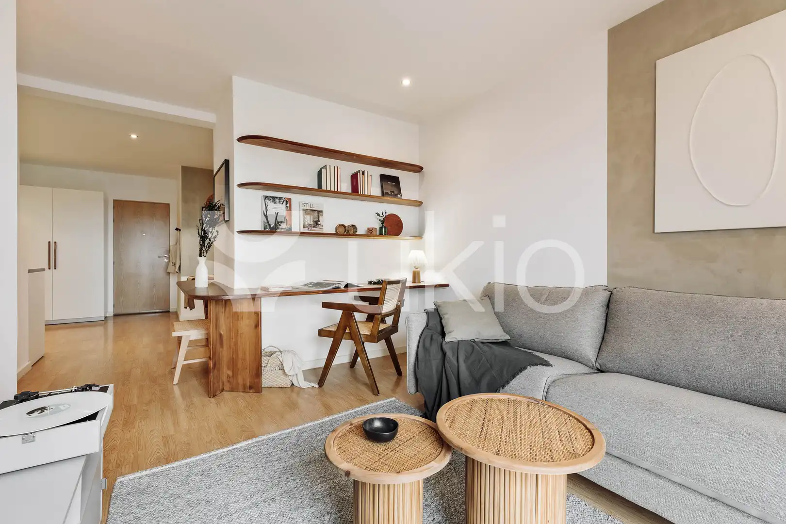Sala de estar de Apartamento de alquiler en Barcelona con Aire acondicionado, Calefacción y Terraza