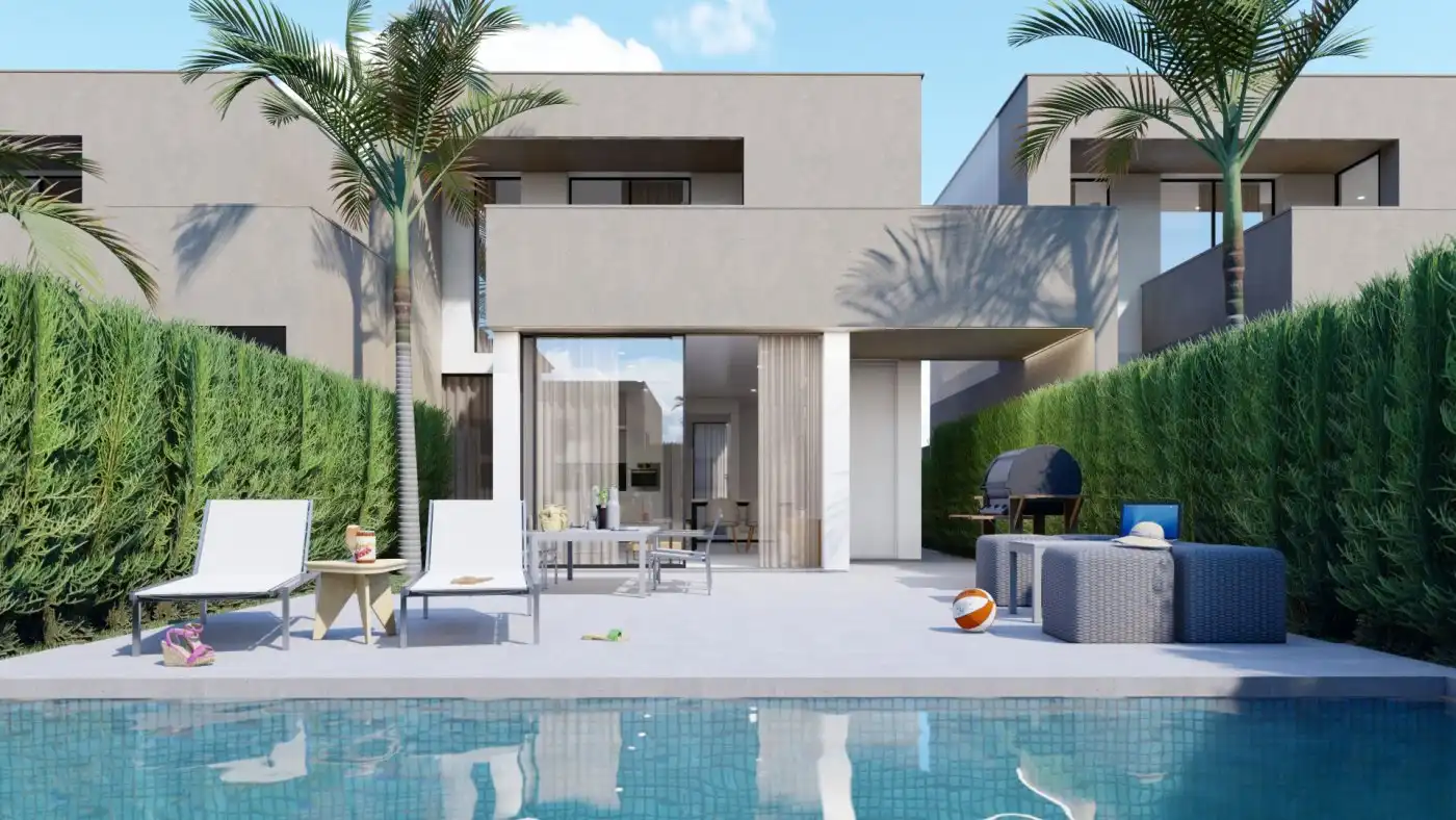 Vista exterior de Casa o xalet en venda en Cartagena amb Aire condicionat, Jardí privat i Terrassa