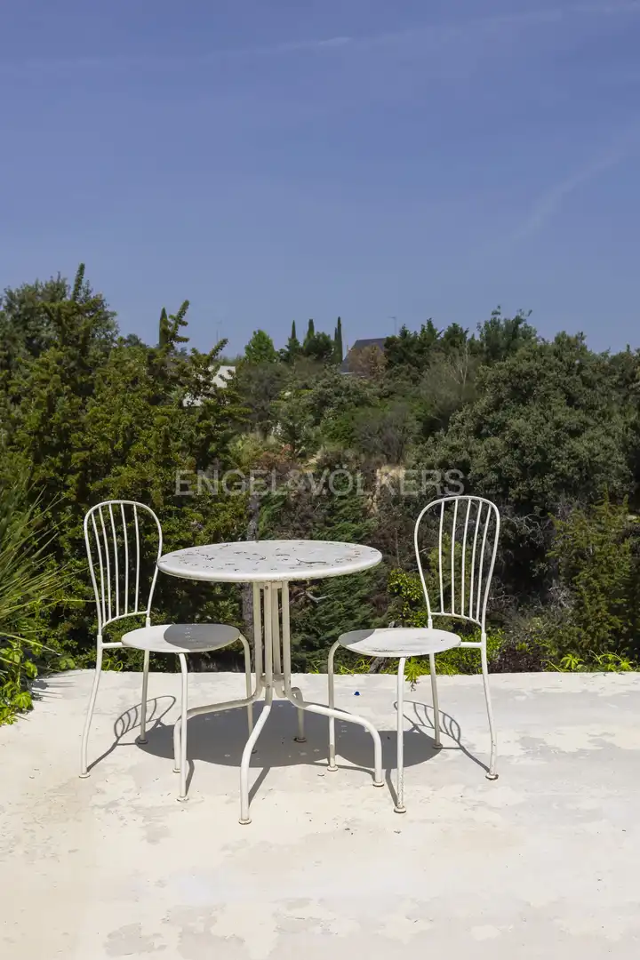 Terraza de Finca rústica en venta en Ciudalcampo con Aire acondicionado, Calefacción y Jardín privado