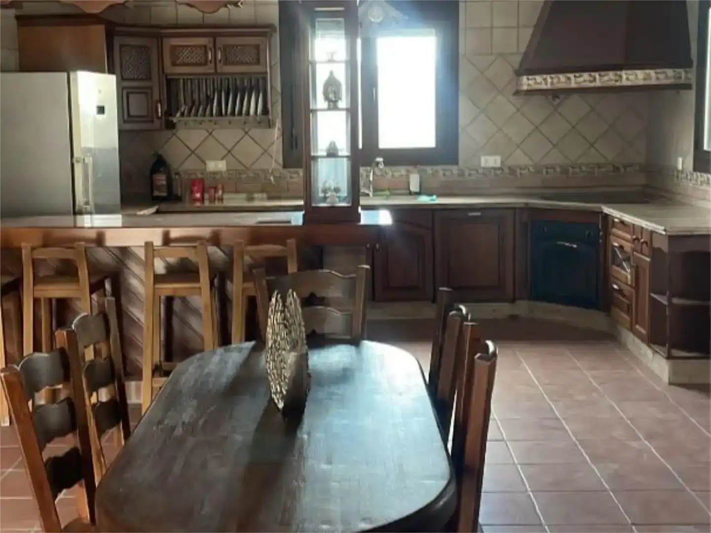 Küche von Country house zur Miete in Canillas de Aceituno mit Klimaanlage, Schwimmbad und Möbliert