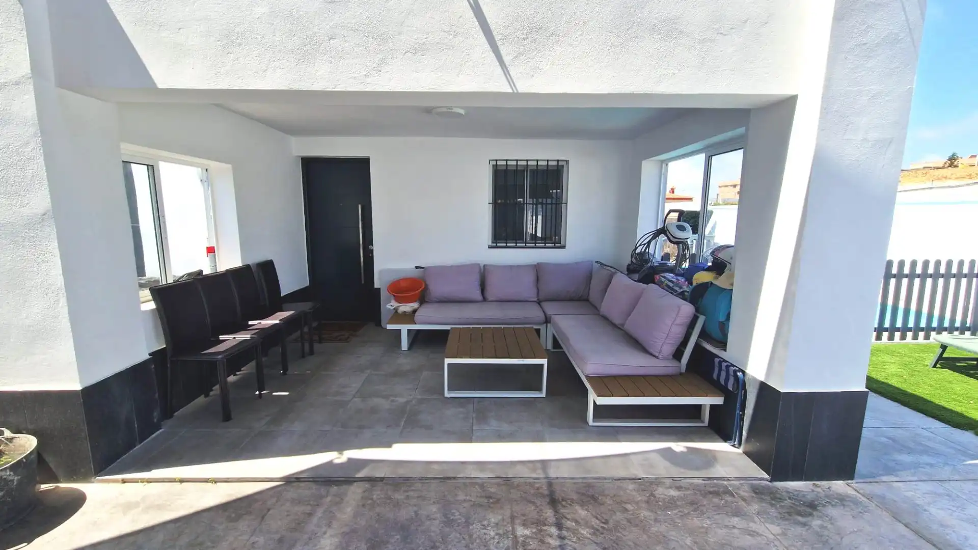 Terrassa de Casa o xalet en venda en El Puerto de Santa María amb Aire condicionat, Jardí privat i Terrassa