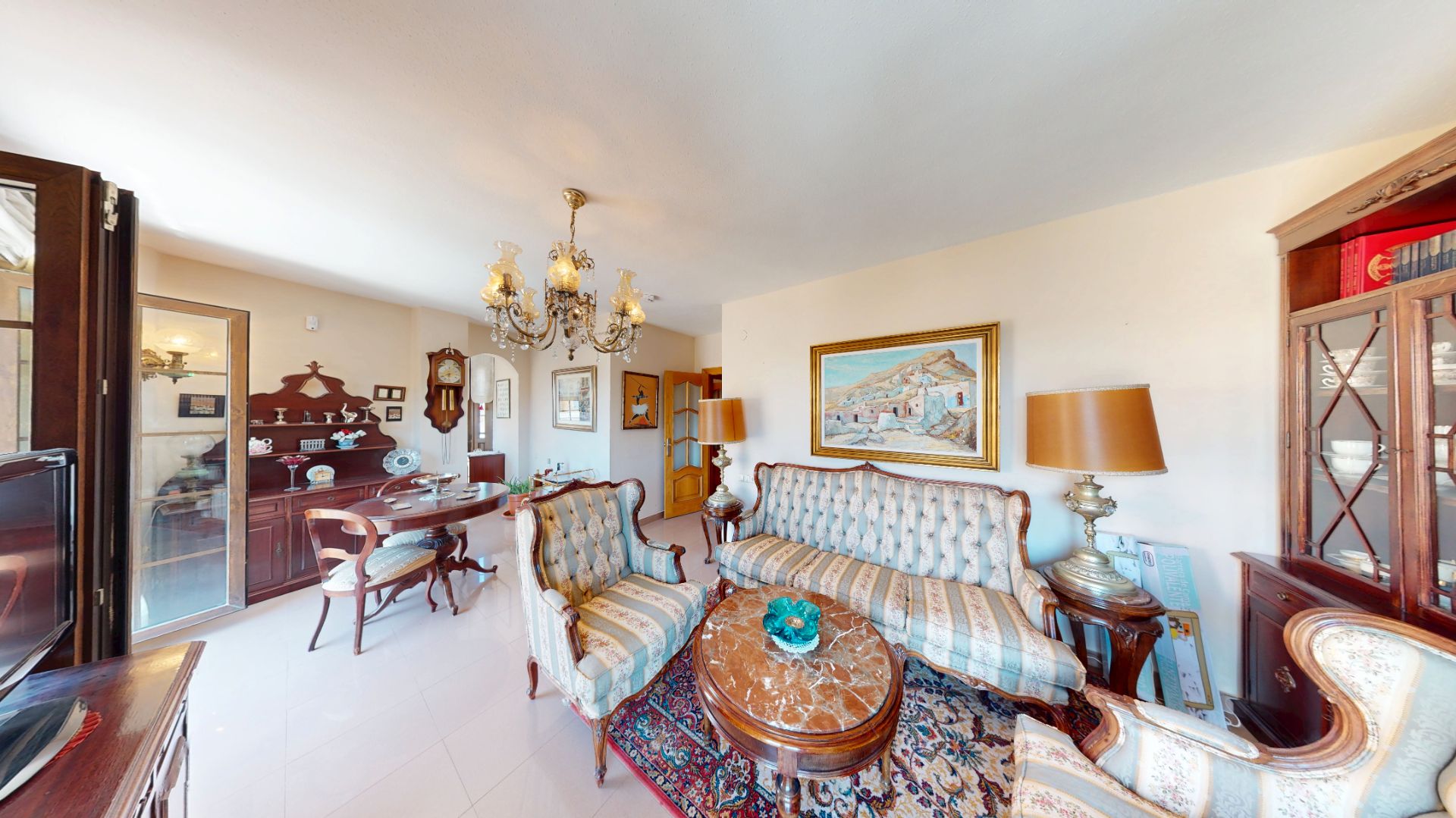Living room of Flat for sale in  Almería Capital  with Air Conditioner, Heating and Furnished