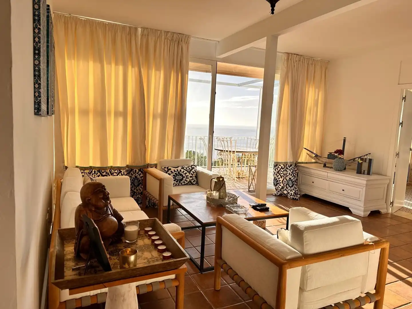 Sala de estar de Casa o chalet de alquiler en Altea con Aire acondicionado, Calefacción y Jardín privado