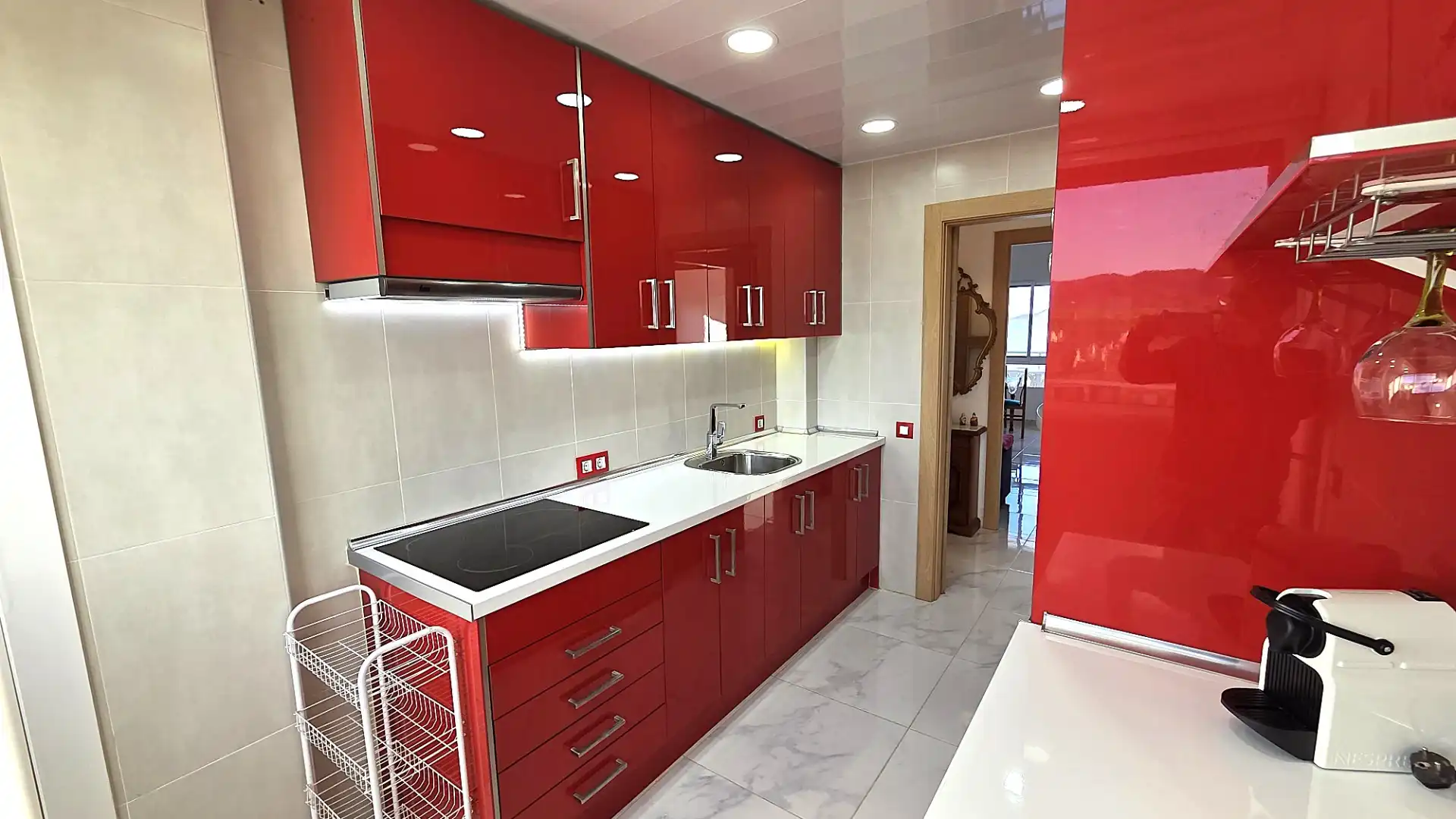Kitchen of Flat for sale in Cartagena  with Terrace, Furnished and Oven