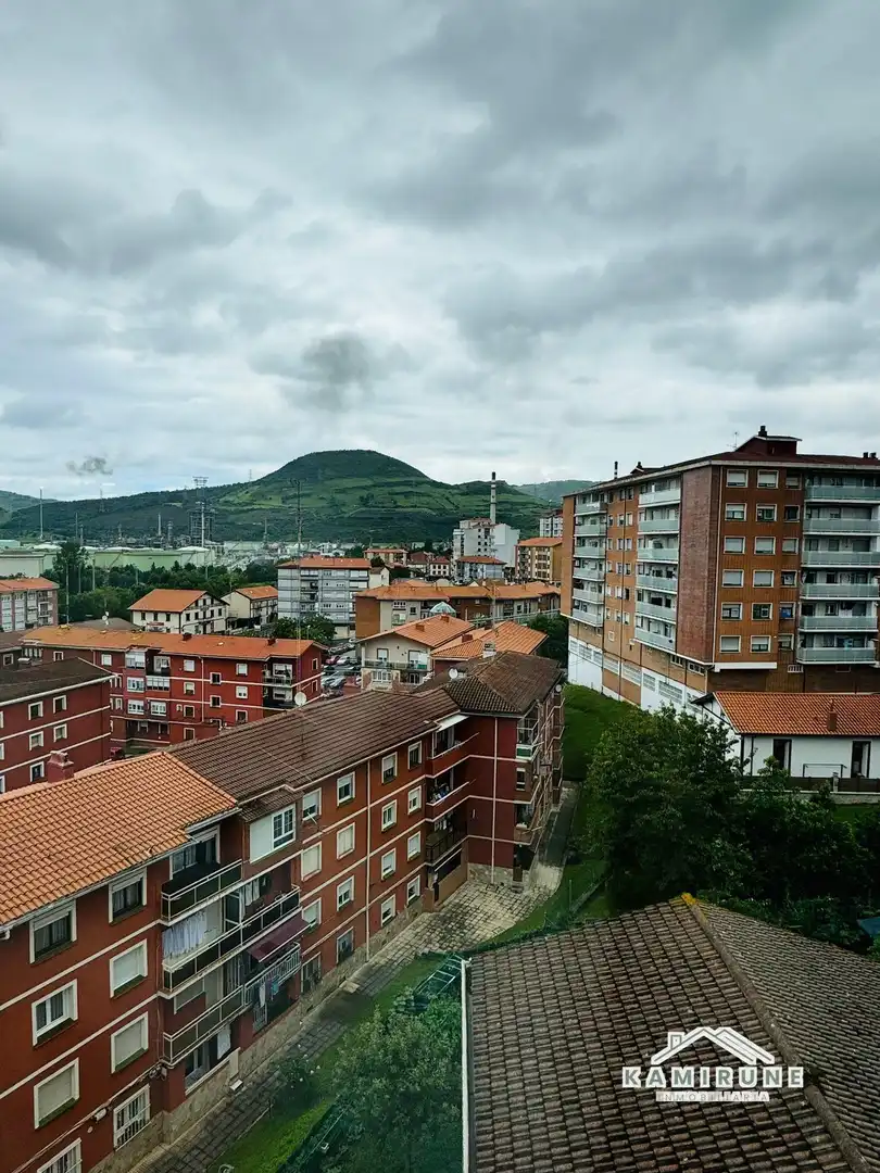 Vista exterior de Pis en venda en Muskiz amb Calefacció, Terrassa i Balcó