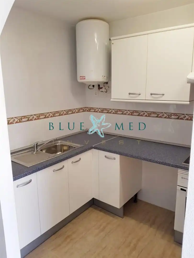 Cocina de Apartamento en venta en Mazarrón con Terraza, Amueblado y Piscina comunitaria