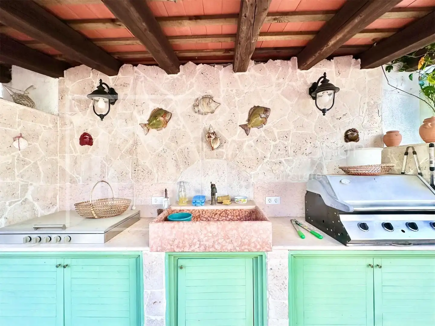 Cuina de Casa o xalet en venda en Tossa de Mar amb Calefacció, Jardí privat i Terrassa