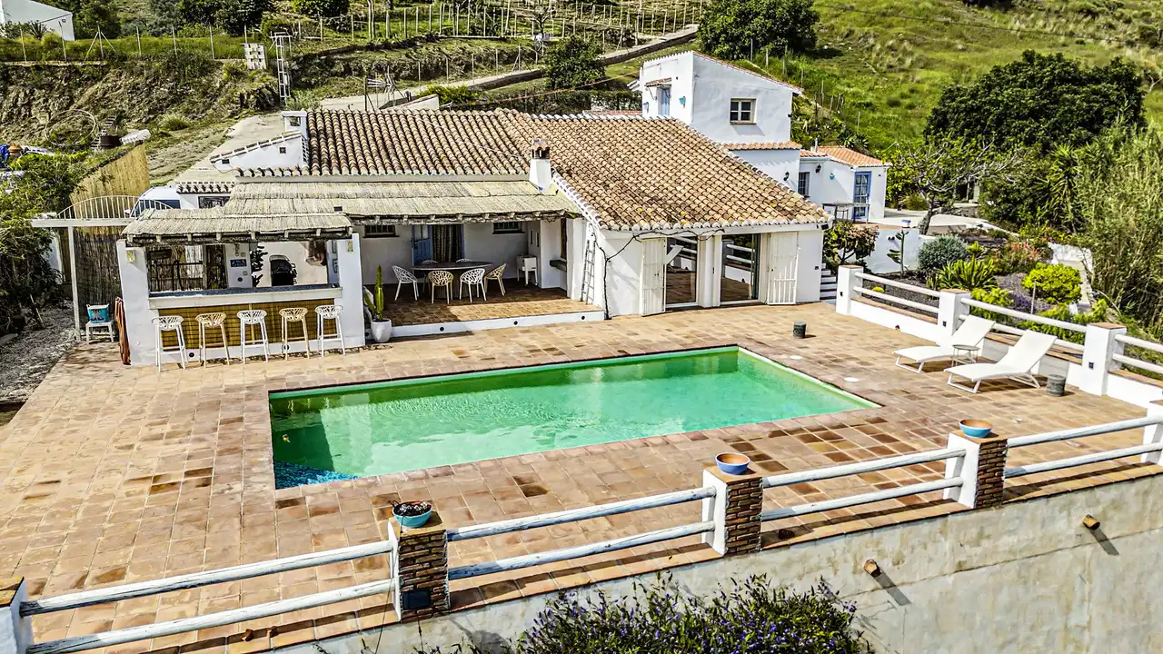 Swimming pool of Houses for sale in Benamargosa  with Air Conditioner, Terrace and Swimming Pool