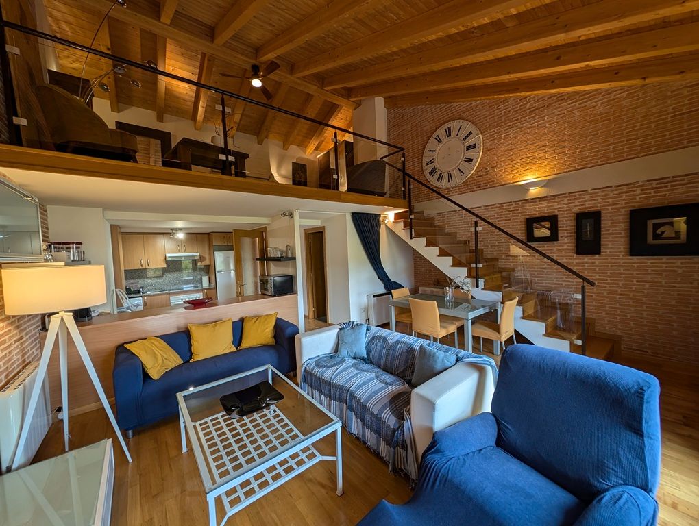 Living room of Flat for sale in Beceite  with Heating, Parquet flooring and Furnished
