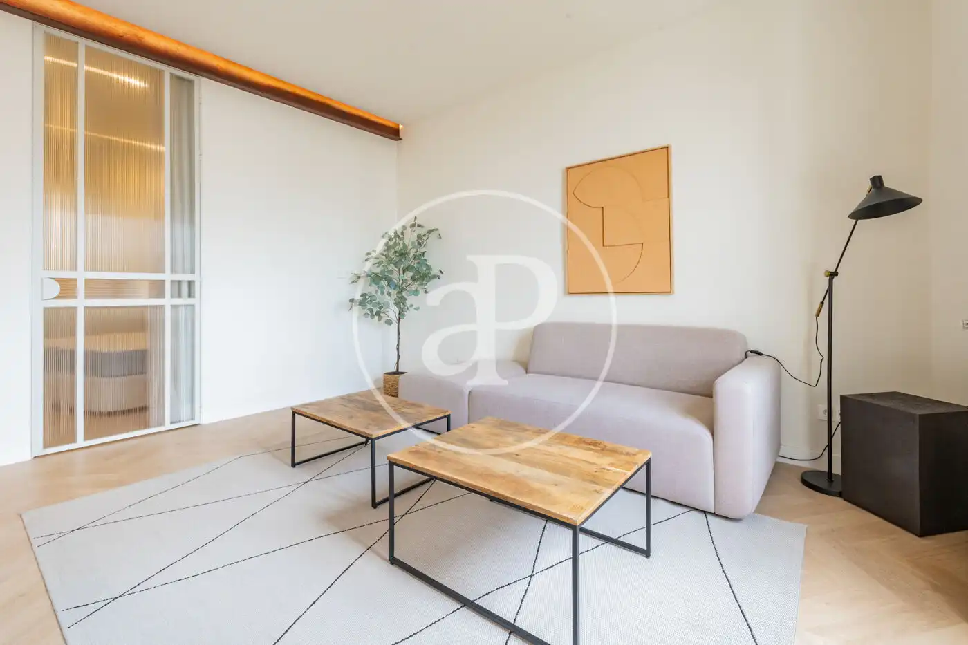 Wohnzimmer von Wohnung zur Miete in Madrid mit Klimaanlage, Heizung und Möbliert