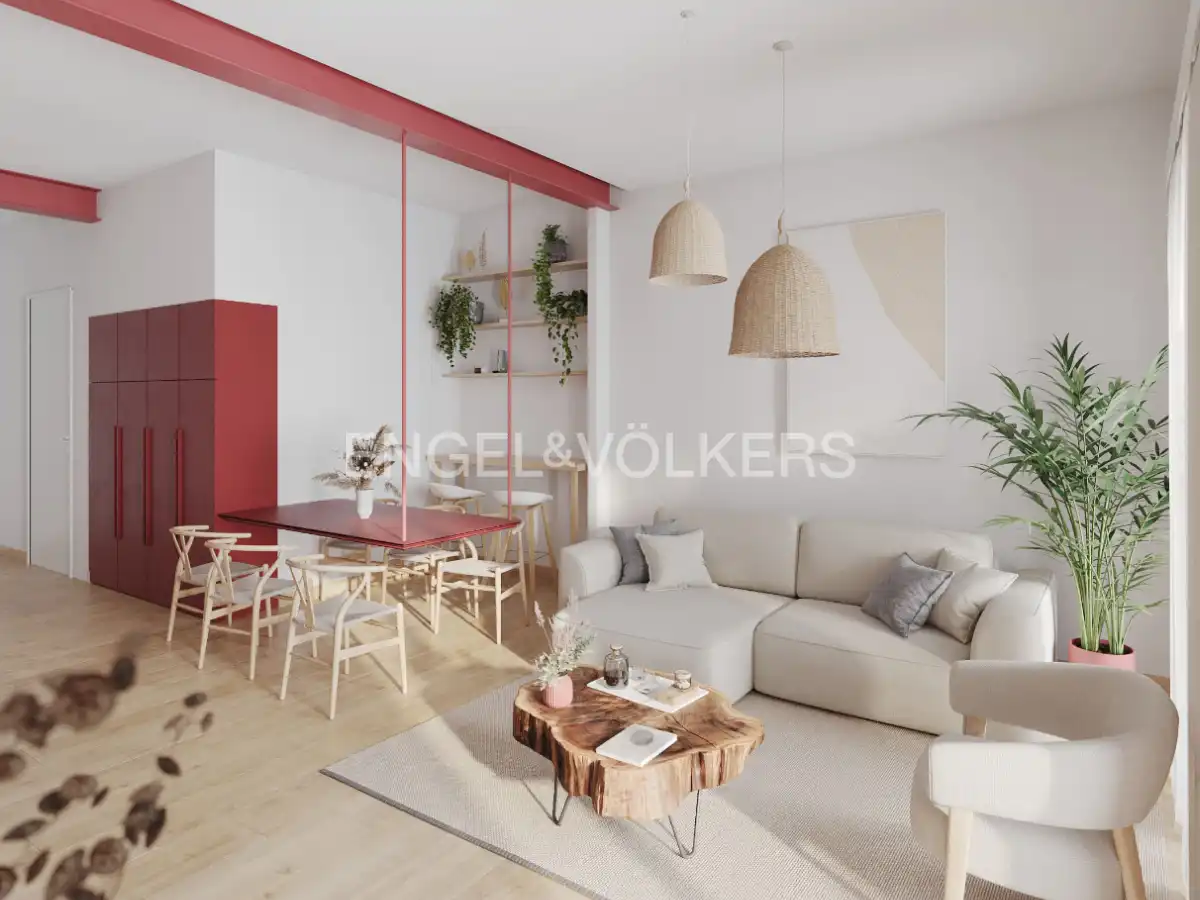 Sala de estar de Piso en venta en Barcelona con Aire acondicionado, Calefacción y Terraza