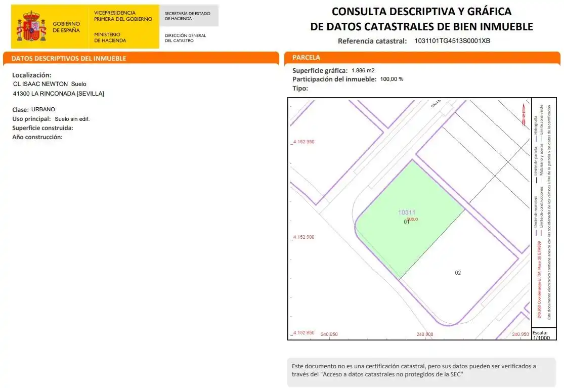 Industrial land for sale in La Rinconada