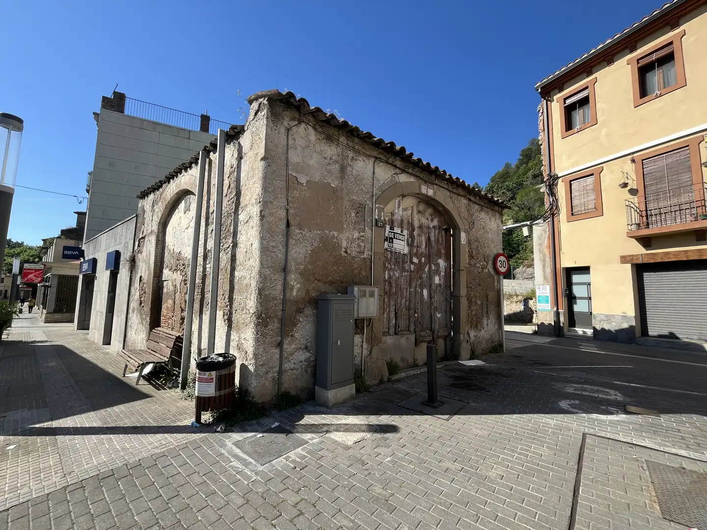 Exterior view of Industrial buildings for sale in La Pobla de Claramunt