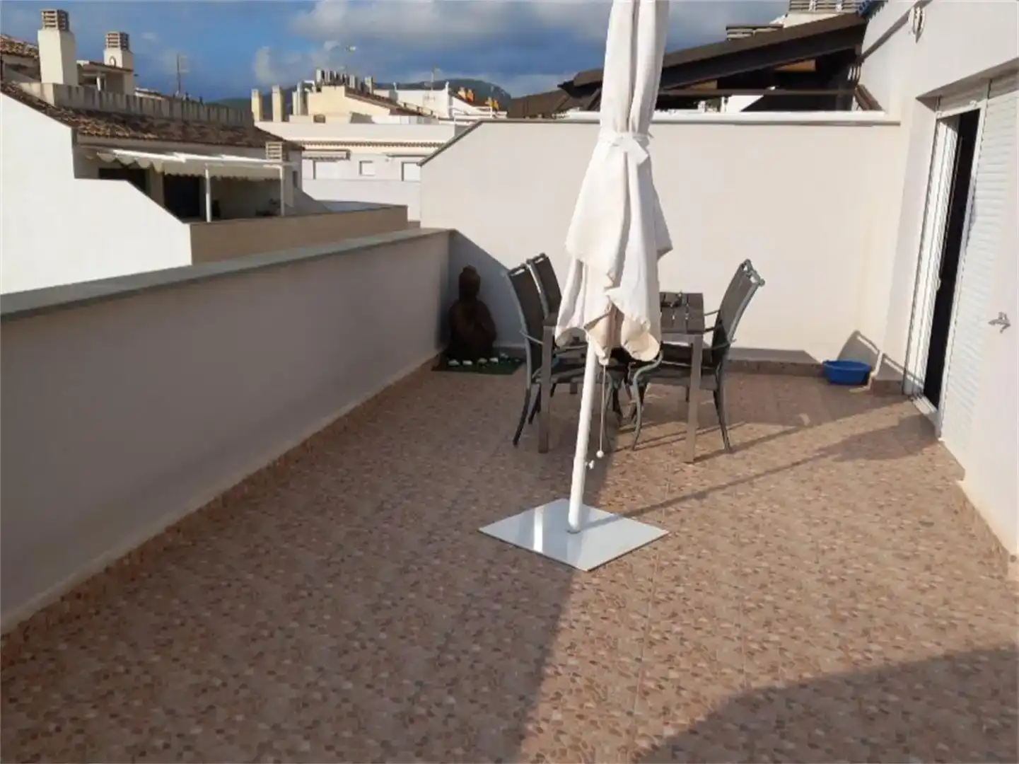 Terrasse von Dachboden zur Miete in Peñíscola / Peníscola mit Klimaanlage und Möbliert