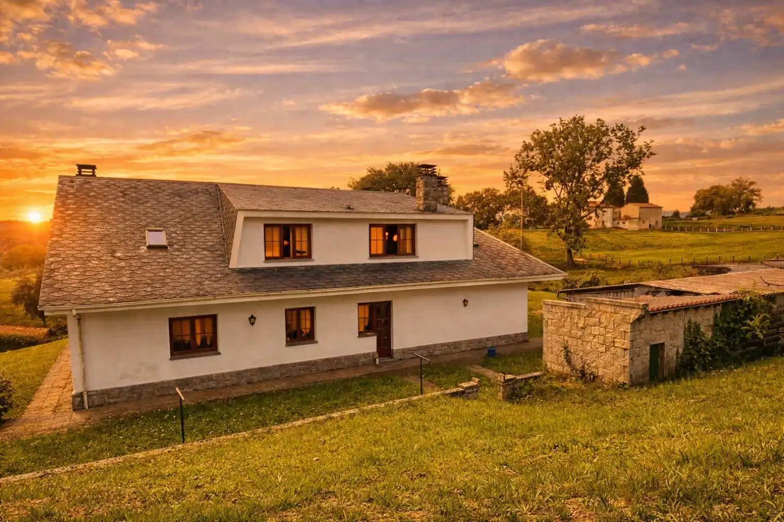 Exterior view of Houses for sale in Sariego  with Heating, Private garden and Parquet flooring