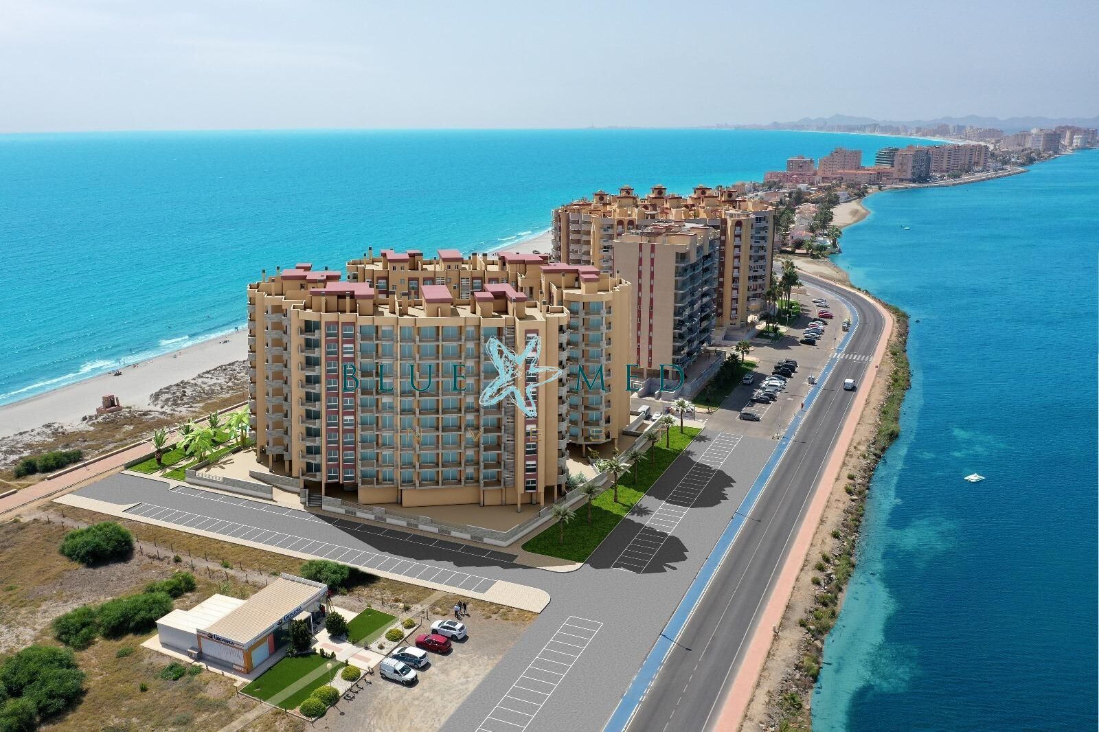 Dormitori de Apartament en venda en La Manga del Mar Menor amb Terrassa i Piscina comunitària