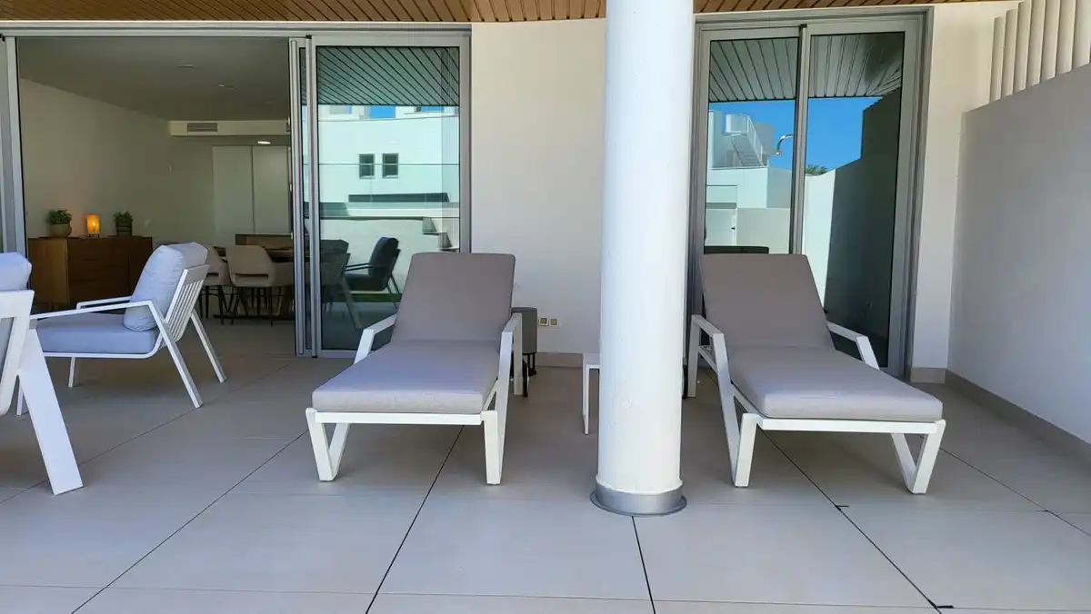 Terrasse von Wohnungen zur Miete in Mijas mit Klimaanlage, Terrasse und Abstellraum