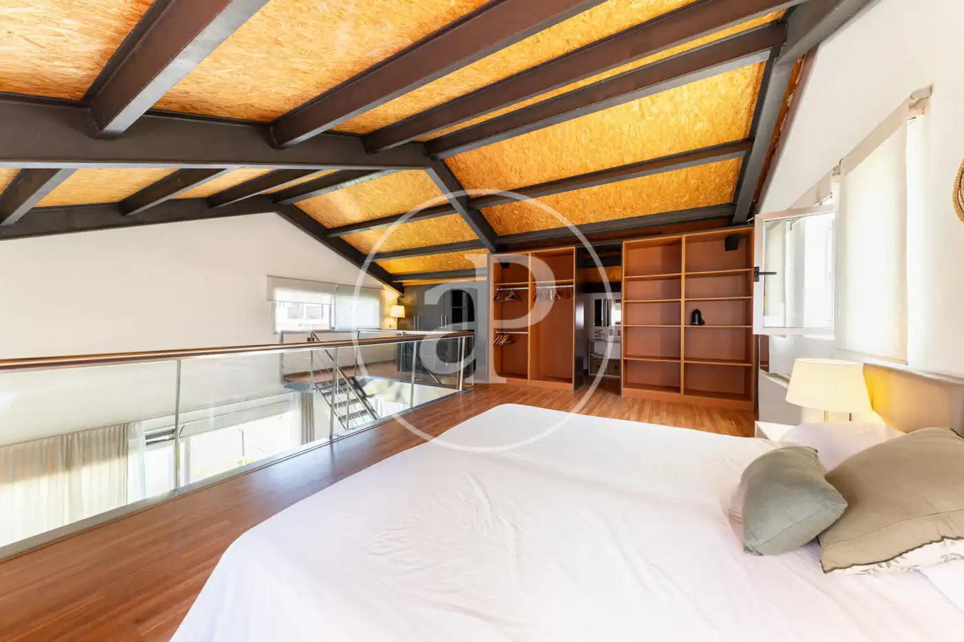 Schlafzimmer von Einfamilien-Reihenhaus zur Miete in  Palma de Mallorca mit Klimaanlage, Heizung und Privatgarten