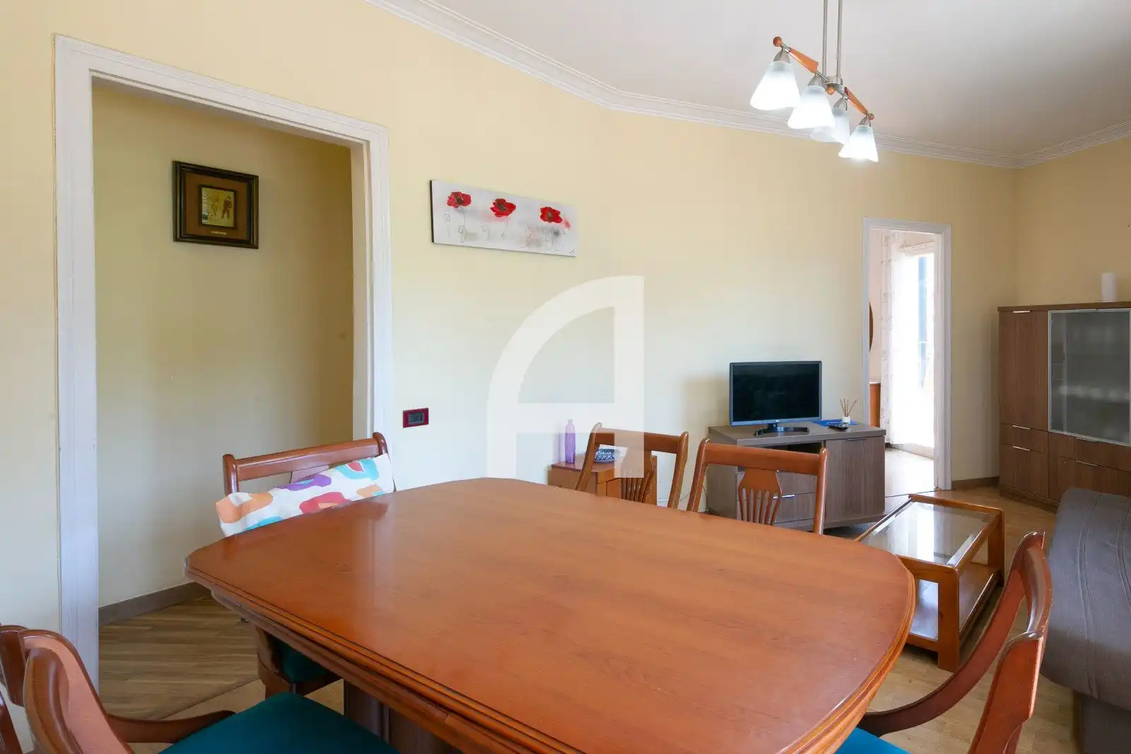 Dining room of Flat for sale in  Barcelona Capital  with Heating, Parquet flooring and Terrace