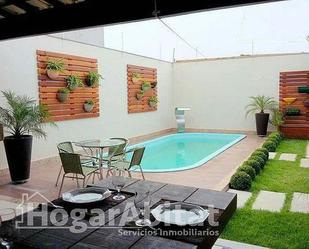 Swimming pool of Single-family semi-detached for sale in Albal  with Air Conditioner, Terrace and Swimming Pool