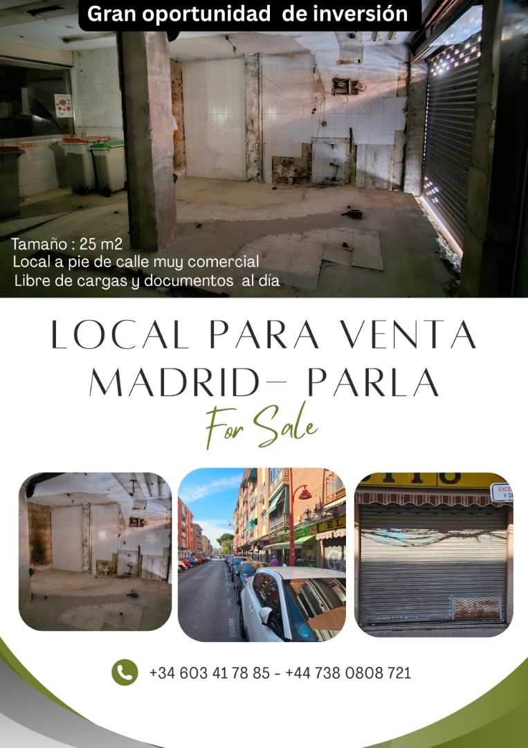 Vista exterior de Local en venda en Parla